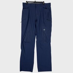 Eddie‎ Bauer First Ascent Guide Pro Pants Men's 34x33 Blue Nylon Outdoor Hiking